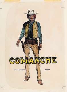 Hermann | Comanche, bleu de coloriage à la gouache… | AZ auction