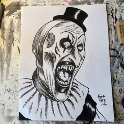 Terrifier Art The Clown NEW Horror Original drawing By Frank Forte RARE | eBay US (Buy It Now)