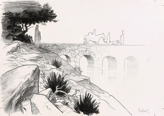 Bonhomme | Lot 073 - Messire Guillaume, illustration à l’encre de… | AZ auction