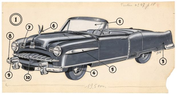 Martin | Lot 081 - Illustration à la gouache pour le jeu concours… | AZ auction