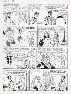 Aidans | Lot 065 - Gags en folie, planche n°39 à l’encre de Chine.… | AZ auction