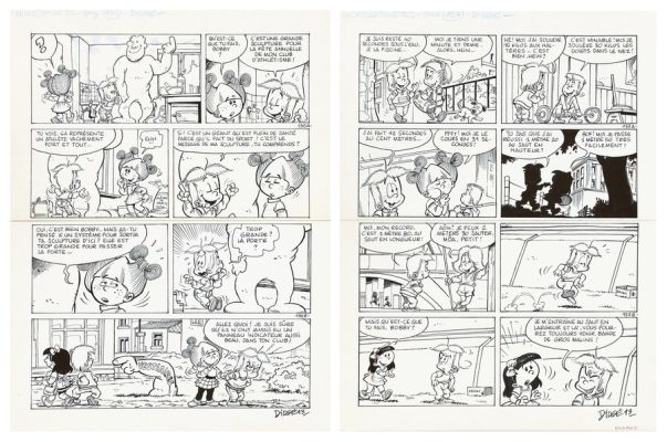 Didgé | Lot 110 - Les Microzathlètes, planches-gag n°135 et 137… | AZ auction