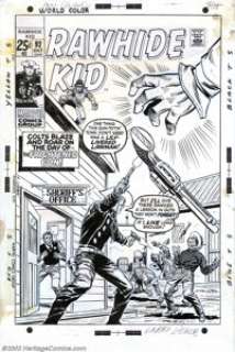Larry Lieber - Original Cover Art for Rawhide Kid #92 (Marvel, 1971). Both guns blazin’, the Rawhide Kid makes - | Heritage
