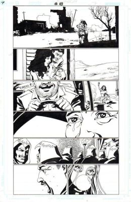John McCrea | Tavola originale per Monarchy 8 p.7. Cm.28 x 43. DC WILDSTORM USA. Anno di esecuzione 2001. | Art e Fumetto