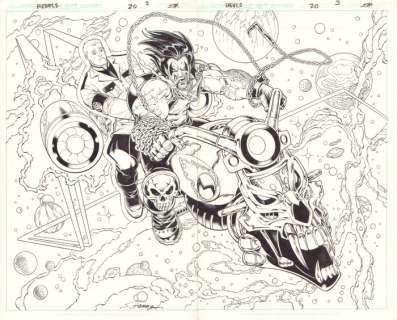 Original Art Pages By Claude St. Aubin And Scott Hanna | DC Comics  - R.E.B.E.L.S #20  - Pages 2 & 3  - Double Title Splash  - Signed  - (2010) | Catawiki