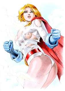 Original colour art by Vincenzo Cucca - DC Comics  - Power Girl
