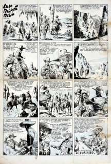 NORTIER, Lucien (192... - Lot 17 - Sam Billie Bill Encre de Chine et crayon bleu pour...