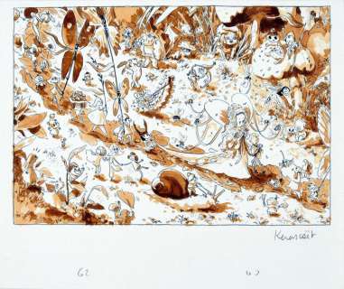 KERASCOËT (Pommepuy Marie,... - Lot 271 - Illustration Jolies Ténèbres Encre de Chine et aquarelle...