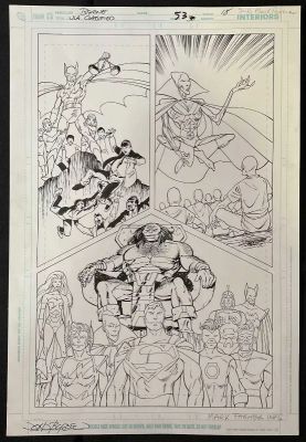 JLA: CLASSIFIED #53 page 18, DC Comics (2008) original comic book art by John Byrne and Mark Farmer, | Excalibur Auctions