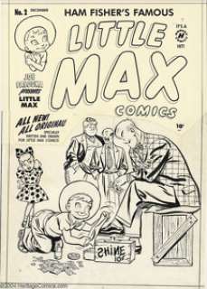 Ham Fisher Studio - Little Max Comics #2 Cover Original Art (Harvey, 1949). Little Max’s shoe-shine box is doing a - | Heritage