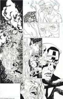 Kieron Dwyer and Rick Remender - The Avengers #53 page 12 Original Art (Marvel, 2002). A dramatic entrance, and a - | Heritage