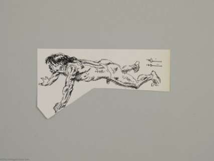 Frank Frazetta - Crawling Caveman Sketch Original Art (undated). A perfect blend of quick, gestural energy and - | Heritage