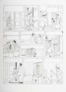 Sterne, René (1952 - 2006) | Planche originale encre de chine Blake et Mortimer Â«La Malédiction des trente deniersÂ» Format 51 x 3… | Stanley’s Auction