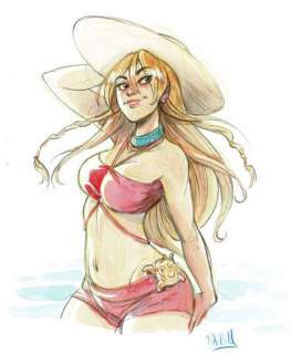 Barbucci | EkhÃ¶ monde miroir, dessin original Ã  l’aquarelle. Dimensions : 29,5 cm x 21 cm. | Septimus