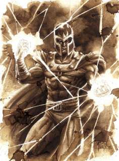 Magneto - Original Coffee Drawing By Juapi | Catawiki