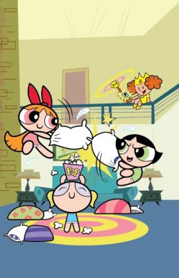 Sleepover Sneak Attack COVER (Adventures of the Powerpuff Girls)- ARTIST PROOF | NRisso Art
