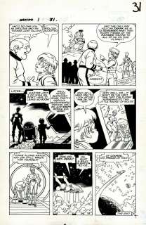 Carlos Garzon, John Romita Sr. - Star Wars: Droids #1 P 21 (1St Issue, Last Pg with R2D2 & C3Po Throughout Going Home After Winning the Battle! Large Art) 1985