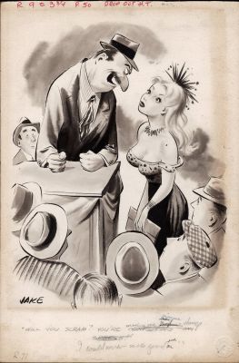 Jack Cole - Popular Jokes #2 Cover Illustration (Rare Jack Cole Published Cover!) 1961