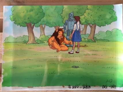 The Wizard of OZ - animation art set (two cels + hand-painted background) | Catawiki