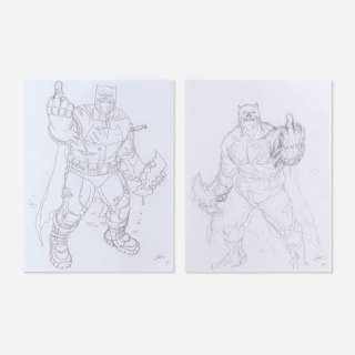 Lot 336 - Mike Choi, Batman Original Art Lot of 2 (DC Comics)