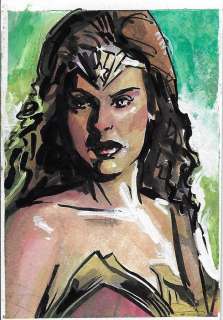 Jason Crager | Wonder Woman - Sketch Card - Dc Superman Art Drop | TDArt