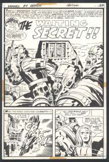 Jack Kirby Mike Royer | ! Jack Kirby Chapter Splash For Kamandi # 4 - Kamandi And Ape Soldiers in Action Issue Kamandi # 4 Page 19 | Koch Comic Art