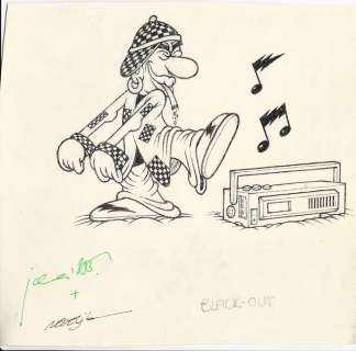 Jacovitti, Benito and Bajalica, Nedeljko - original illustration / character study "Rap" (1995) | Catawiki