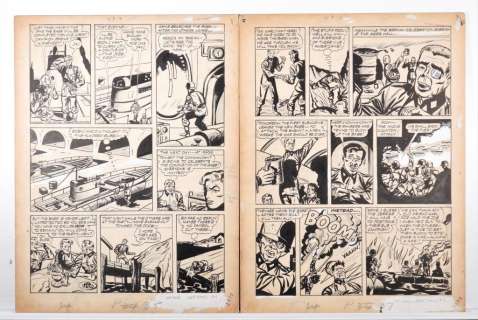 Gil Kane Jeep Comics #1 pg.35 37 Original Art | Bruneau & Co. Auctioneers
