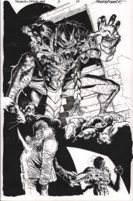 Jay Leisten | Predator Vs Spider-Man #3 P.15 - Predator Splash - 2025 | Anthony’s Comic Book Art