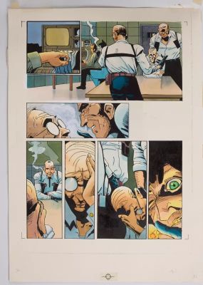 Lot 5 - 2000 AD Prog #843 Slaughter Bowl Part 2 Colour Full Story Pages (Fleetway, 1993) Total 5 | Stanley Gibbons Baldwin’s