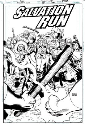 Sean Chen, Walden Wong | Salvation Run #2 Cover (10 Dc Villains Battling 2 Dc Super Heavyweights!) 2007 | Romitaman