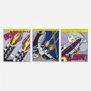 Roy Lichtenstein - ’As I Opened Fire’ - Triptych - (Orig. published in 1967) | Catawiki
