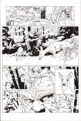 Greg Land, Jay Leisten | Greg Land & Jay Leisten - Weapon X #1 P.1 - Logan with Deer - 2017 | Anthony’s Comic Book Art