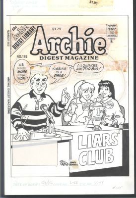 Stan Goldberg | Goldberg Cover - Archie, Veronica And Betty At Liars Club Meeting Issue Archie Digest #145 Page Cover | Koch Comic Art