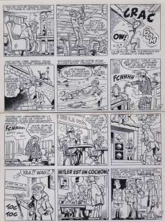 Willy Lambil (Né En 1936) | Lampil sous l’Occupation - planche originale, 1980 | Fauve Paris