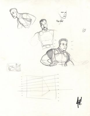 Adam Hughes | Legion Character Prelims For Published Project From 1993 Sketch Book (Signed!) | Romitaman