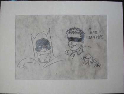 Bob Kane - Batman and Robin - Original Sketch - 1990 | Catawiki