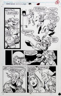Sal Buscema - Spectacular Spider-Man #189 P 14 (Historic 30Th Anniversary Green Goblin Issue! the Goblin Kidnaps Liz Allen, Little Normie, & Molten Man!) 1992
