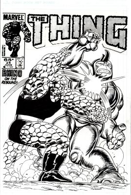 Ron Wilson | The Thing #24 Cover Recreation By the Original 1985 Thing Vs Rhino Cover Artist! | Romitaman