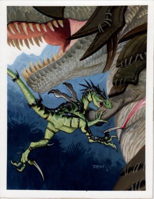 Den Beauvais | Noknaga Guardians Tcg Fantasy Card Game Dinosaur | TDArt