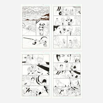Lot 304 - Gustavo Vazquez, Suicide Squad War Crimes Special #1 Story Pages 35, 36, 37, and 38 Original Art (D.C. Comics, 2016) | Landry Pop Auctions