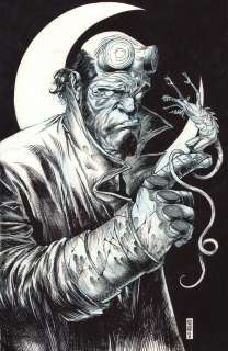 M.K. Perker - hellboy bust commission example page commission