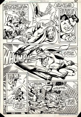 Curt Swan, Dave Hunt | Superman #390 P 5 (Superman Best Battle Page in Book!) 1983 | Romitaman