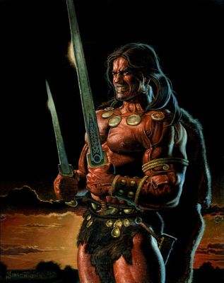 Tom Simonton | Conan Super Detailed Acrylic Painting (Published Image in the Art of Tom Simonton Art Book) 1992 | Romitaman