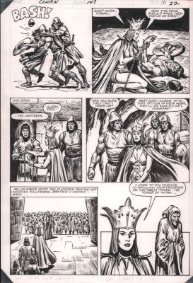 Ernie Chan, John Buscema | Conan the Barbarian #147 P.22 - Bodyguard Conan - 1983 | Anthony’s Comic Book Art