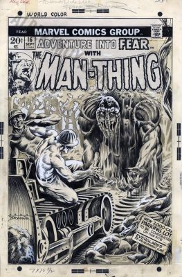 Frank Brunner - Adventure Into Fear- Manthing Issue 16 Page Cover