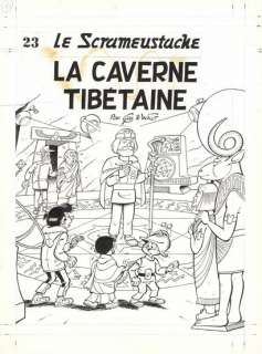 Gos (Né En 1937) | Le scrameustache - La caverne tibétaine Encre de Chine... | Tessier Sarrou