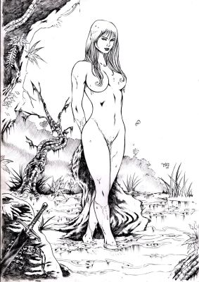Medson Lima | Nude Red Sonja Pinup (2015) | Romitaman