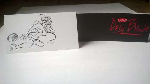 Lapone, Antonio - Dessin original au encre de Chine - Desy Blonde + Colonial Café (BD) | Catawiki