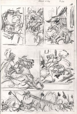 John Buscema | Savage Sword of Conan #36 P 29 (11 X 17 Inch Bronze Age Prelim) | Romitaman